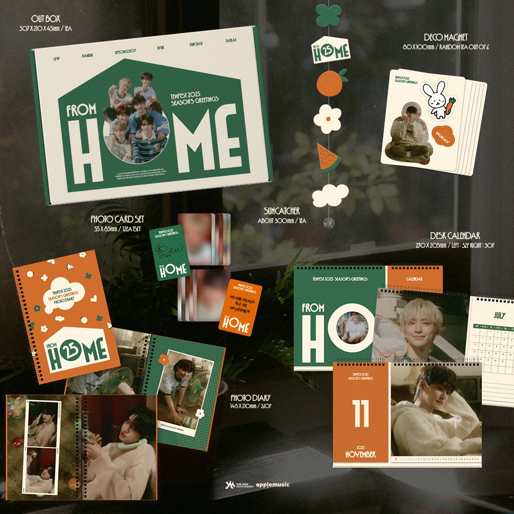 TPST__official's tweet photo. TEMPEST

2025 SEASON'S GREETING [FROM HOME]

📆 2024년 11월 18일 11AM OPEN🏠

🔗 https://t.co/aGM3lWGz9L

#TEMPEST #템페스트 
#한빈 #형섭 #혁 #은찬 #LEW #태래 https://t.co/se0ATDFiDE