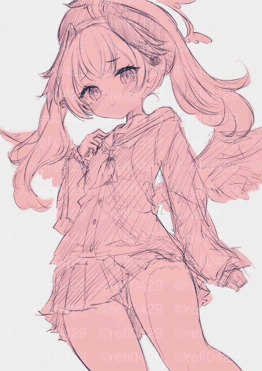 下江コハル(ブルアカ) 「」|れふぃのイラスト