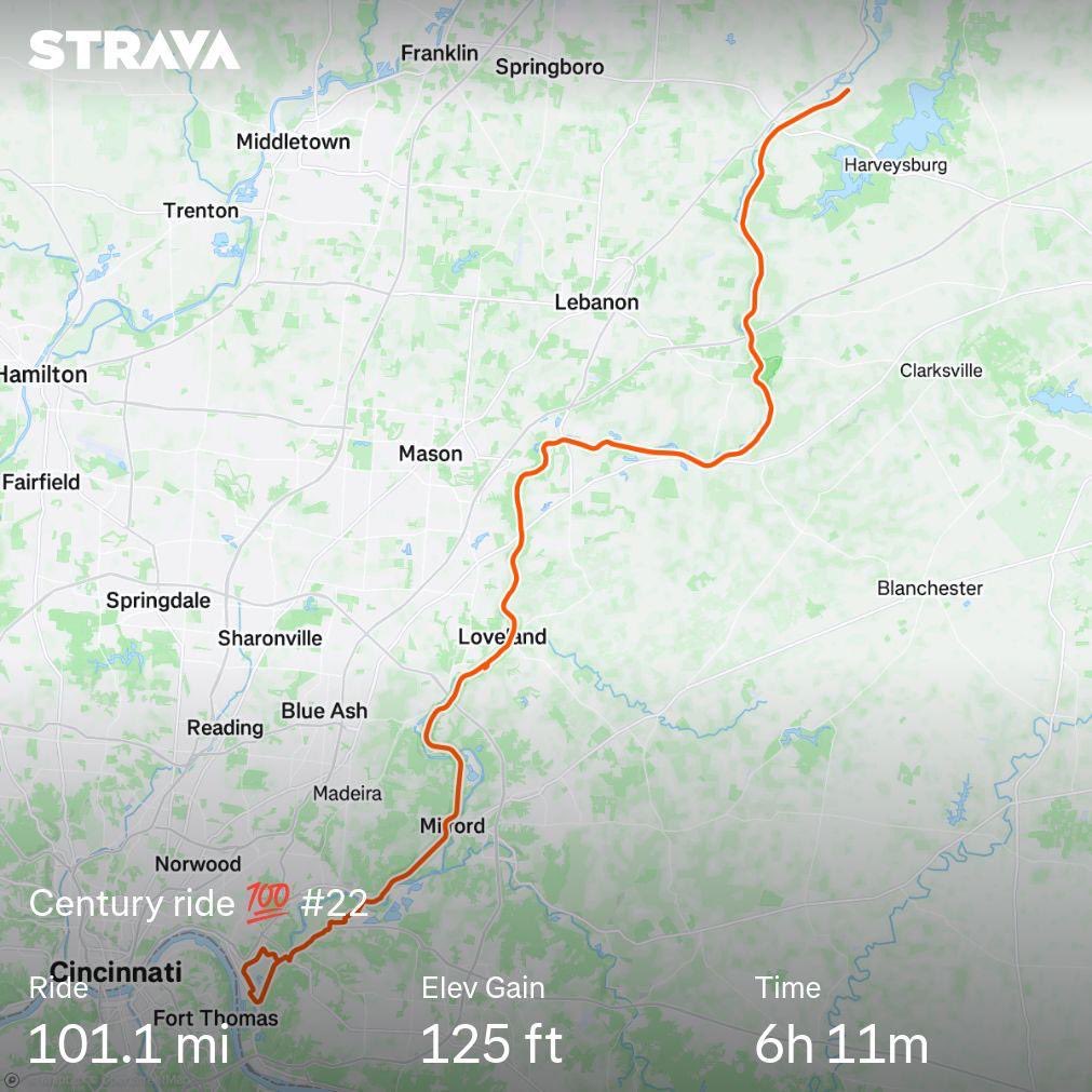 JDCorlMD's tweet image. Century ride 💯 #22 today.
YTD 6069 miles 🚴🚴‍♂️🚴‍♀️
145 rides in 2024 for a total is
of 368 hours. #cycle @biotweet @cervelo @Pinarello_com @Strava @wahoofitness