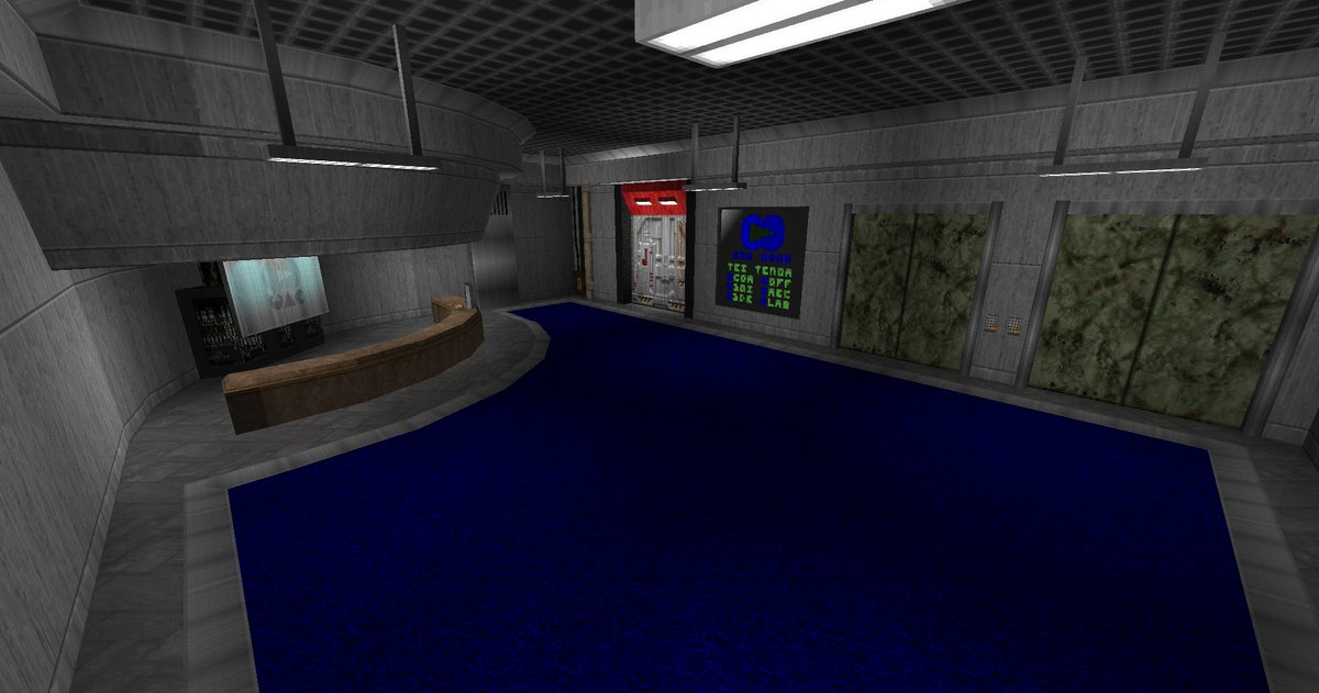 Not_Tyrone_'s tweet image. Trying to crawl out of the &quot;mapper&apos;s block&quot; hole I&apos;ve fallen into.  Made another room...progress is progress.
#doom2 #gzdoom #leveldesign