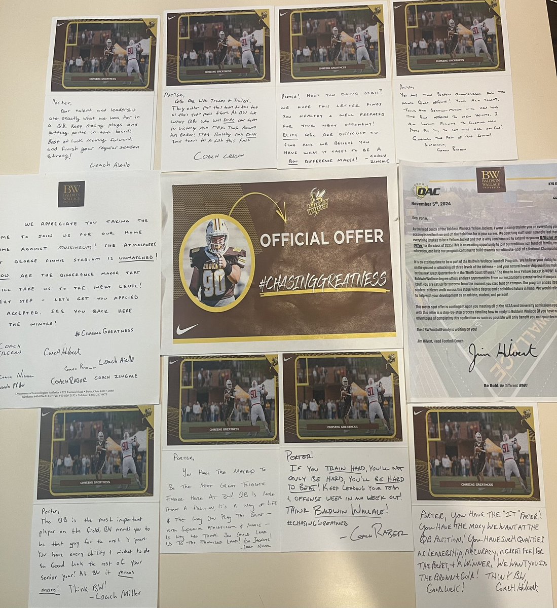 PorterK35091's tweet photo. Thankful to announce I have received my first offer to Baldwin wallace university. I Want to give a Huge thanks to the coaching staff for this opportunity.@CoachRoar7 @PAELITE7v7 @PA_TodaySports @BWFootball_ https://t.co/Zw8qdtTIYz