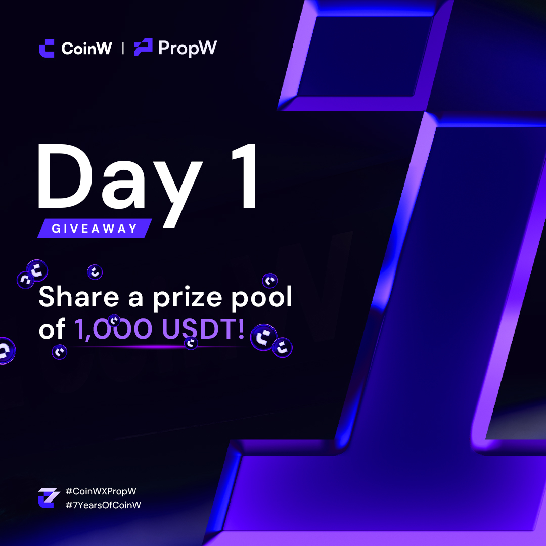 🎉 Day 1 Giveaway: Share a prize pool of 1,000 USDT! 💰 

We’re giving away $1,000 USDT to 20 lucky winners! 🎉 Plus, 3 of you get $5,000 in trading capital to kickstart your journey on PropW each. 

Complete the tasks to enter: rewards.taskon.xyz/quest/68327638

⏳ 24 hours. LFG!