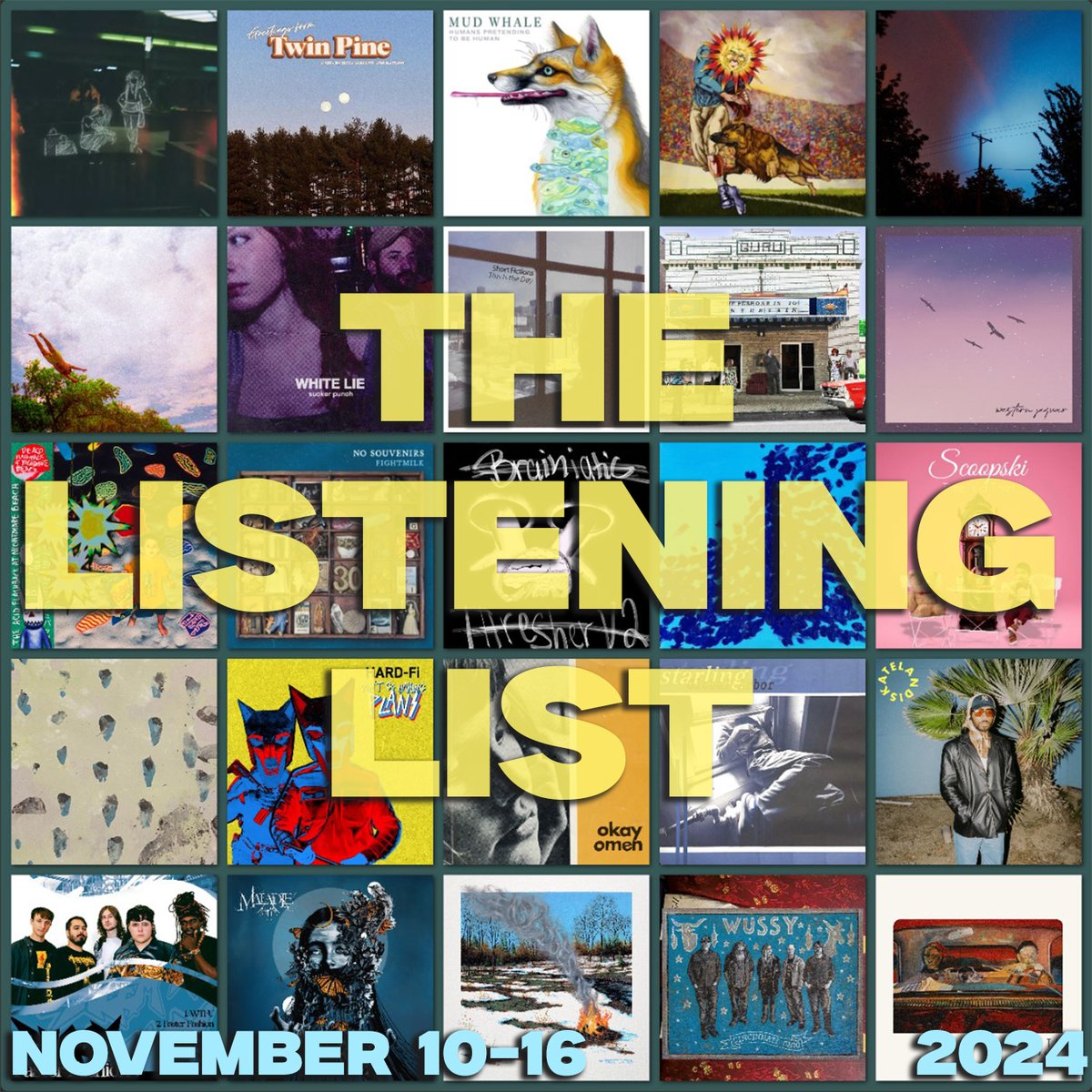 DIY Music is Cool (@diymusiciscool) on Twitter photo Ready to dive into a world of new sounds?
The Listening List is here!
feat. <a href="/noisebeneath/">noise beneath the floor</a> <a href="/PizzaAcademyNH/">Pizza Academy</a> <a href="/mudwhale/">Mud Whale</a> <a href="/redsun405/">red sun (boomer out now)</a> <a href="/Heart2Gold/">Heart to Gold</a> <a href="/SuckerPunch_EC/">Sucker Punch</a> <a href="/BCbandIL/">Background CharacterβοΈπ€</a> <a href="/ThresherBand/">Thresher V2.0 | BRAINIATIC LP 2/28</a> <a href="/blondguruband/">Blond Guru</a> <a href="/westernjaguar/">WESTERN JAGUAR π¨π¦π¨π¦π¨π¦π¨π¦π¨π¦</a> <a href="/nightmarebeach/">The Arch is Controlling Your Weather</a> @fightmilkband <a href="/okay_omen/">Okay Omen</a> and more!
β¨Links belowβ¨ Ready to dive into a world of new sounds?
The Listening List is here!
feat. <a href="/noisebeneath/">noise beneath the floor</a> <a href="/PizzaAcademyNH/">Pizza Academy</a> <a href="/mudwhale/">Mud Whale</a> <a href="/redsun405/">red sun (boomer out now)</a> <a href="/Heart2Gold/">Heart to Gold</a> <a href="/SuckerPunch_EC/">Sucker Punch</a> <a href="/BCbandIL/">Background CharacterβοΈπ€</a> <a href="/ThresherBand/">Thresher V2.0 | BRAINIATIC LP 2/28</a> <a href="/blondguruband/">Blond Guru</a> <a href="/westernjaguar/">WESTERN JAGUAR π¨π¦π¨π¦π¨π¦π¨π¦π¨π¦</a> <a href="/nightmarebeach/">The Arch is Controlling Your Weather</a> @fightmilkband <a href="/okay_omen/">Okay Omen</a> and more!
β¨Links belowβ¨