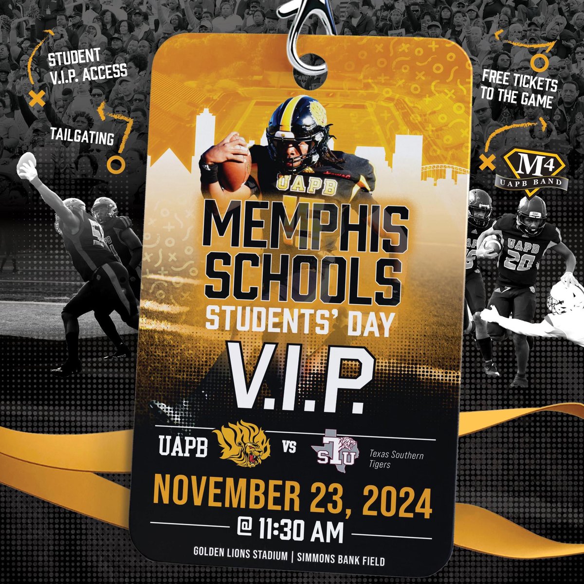 UAPB M4 BAND (@uapbm4) on Twitter photo ๐ฅ This weekend is going to be LEGENDARY! Itโs Memphis Day, hosted by the UAPB Recruitment Office! ๐ Campus tours, a SWAC football showdown, and all the vibes you donโt want to miss.
Tag a friend and pull up! ๐ค๐ #MemphisDay #UAPB #GoldenLionPride
wd5-student.myworkdaysite.com/en-US/uasys/UAโฆ ๐ฅ This weekend is going to be LEGENDARY! Itโs Memphis Day, hosted by the UAPB Recruitment Office! ๐ Campus tours, a SWAC football showdown, and all the vibes you donโt want to miss.
Tag a friend and pull up! ๐ค๐ #MemphisDay #UAPB #GoldenLionPride
wd5-student.myworkdaysite.com/en-US/uasys/UAโฆ