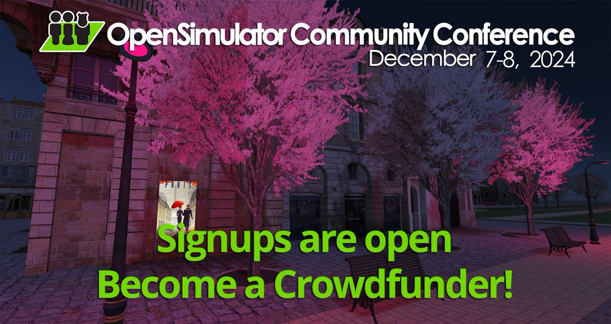 opensimcc's tweet image. The #OpenSimulator Community Conference is an annual conference that focuses on the developer and user community. The virtual conference features presentations, workshops, keynote sessions, and social events across the #opensim
user base. Dec 7-8, 2024 conference.opensimulator.org