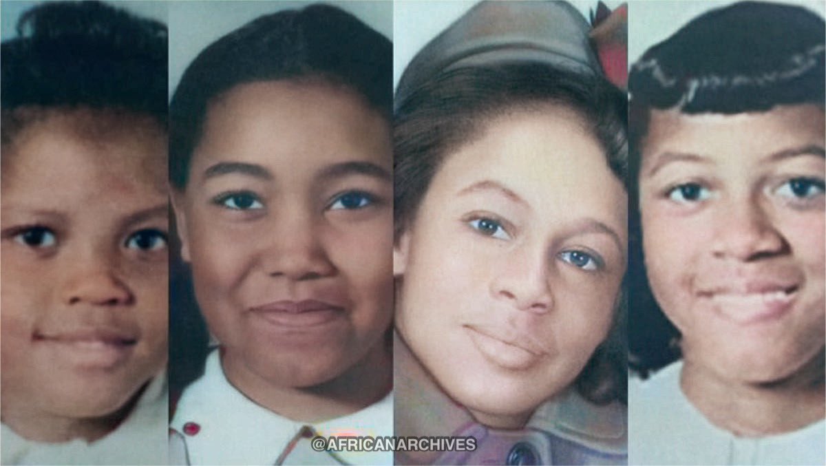 On september 15th 1963, four little girls: Denise McNair(11), Carole Robertson(14),Addie Mae Collins(14) and Cynthia Dianne Wesley(14) were killed when white supremacists bombed the Sixteenth Street Baptist Church in Birmingham.

The bomber was found not guilty of murder.