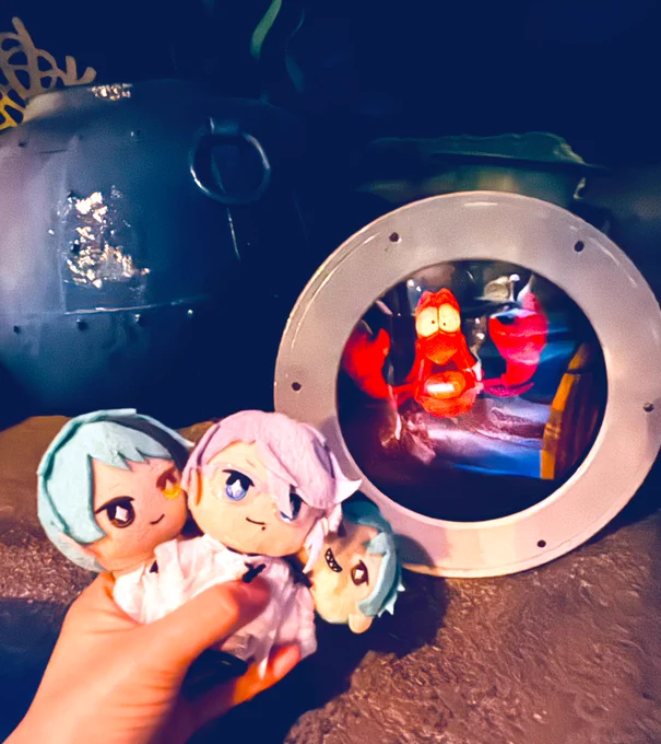 里帰りしてるぬい カニを閉所に閉じ込めたりして遊んでいるのを見ていた