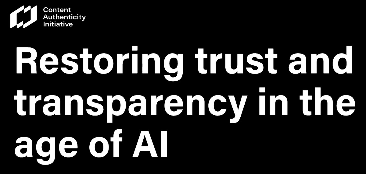 <a href="/cheqd_io/">cheqd.io 🆔</a> has been helping <a href="/Adobe/">Adobe</a>'s Eric Scouten establish the "Identity Assertions Specification", as part of the Creator Assertions Working Group (#CAWG) as a part of the broader Content Authenticity Initiative (#CAI). 

Here's why you need to pay attention 🧵