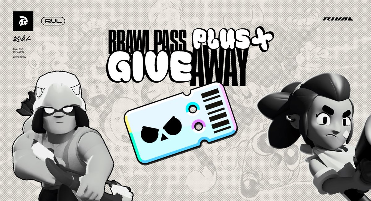 Rival Esports (@rivalesportshq) on Twitter photo Hey Brawl Fam! We have not forgotten about you 😎
x6 BRAWL PASS PLUS GIVEAWAY🔥
To enter:
• Follow <a href="/RivalEsportsHQ/">Rival Esports</a> <a href="/clb_stars/">CLB - Brawl Stars</a> <a href="/FFlevi_/">Levi</a> 🤝
• Like & Repost ❤️♻️
• Comment your favorite part of the update 👀
6 Winners will be announced across all 3 accounts on November 24th, Hey Brawl Fam! We have not forgotten about you 😎
x6 BRAWL PASS PLUS GIVEAWAY🔥
To enter:
• Follow <a href="/RivalEsportsHQ/">Rival Esports</a> <a href="/clb_stars/">CLB - Brawl Stars</a> <a href="/FFlevi_/">Levi</a> 🤝
• Like & Repost ❤️♻️
• Comment your favorite part of the update 👀
6 Winners will be announced across all 3 accounts on November 24th,