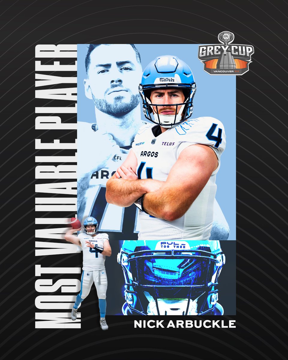 NICK ARBUCKLE IS YOUR #GREYCUP MVP!