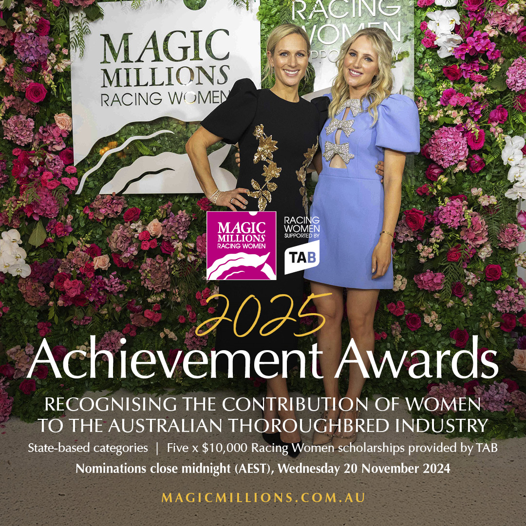 Do you have someone in mind worthy of being crowned the 2025 Magic Millions Racing Woman of the Year for Queensland? Now is the time to get your entries in!

Each Magic Millions Racing Women support by <a href="/tabcomau/">TAB</a> Achievement Award recognises exceptional industry contribution by a