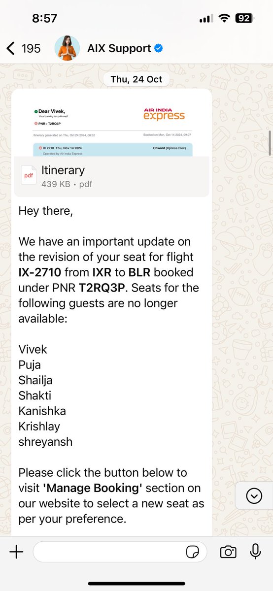 vivs88singh's tweet photo. Once I received this text, and over the call I got the information that first two rows are not available, I asked the customer care representative to check once more that 3rd row is technically first row. She kept me on hold and reconfirmed that yes 3rd row is first row. https://t.co/nX9fgeZDCe