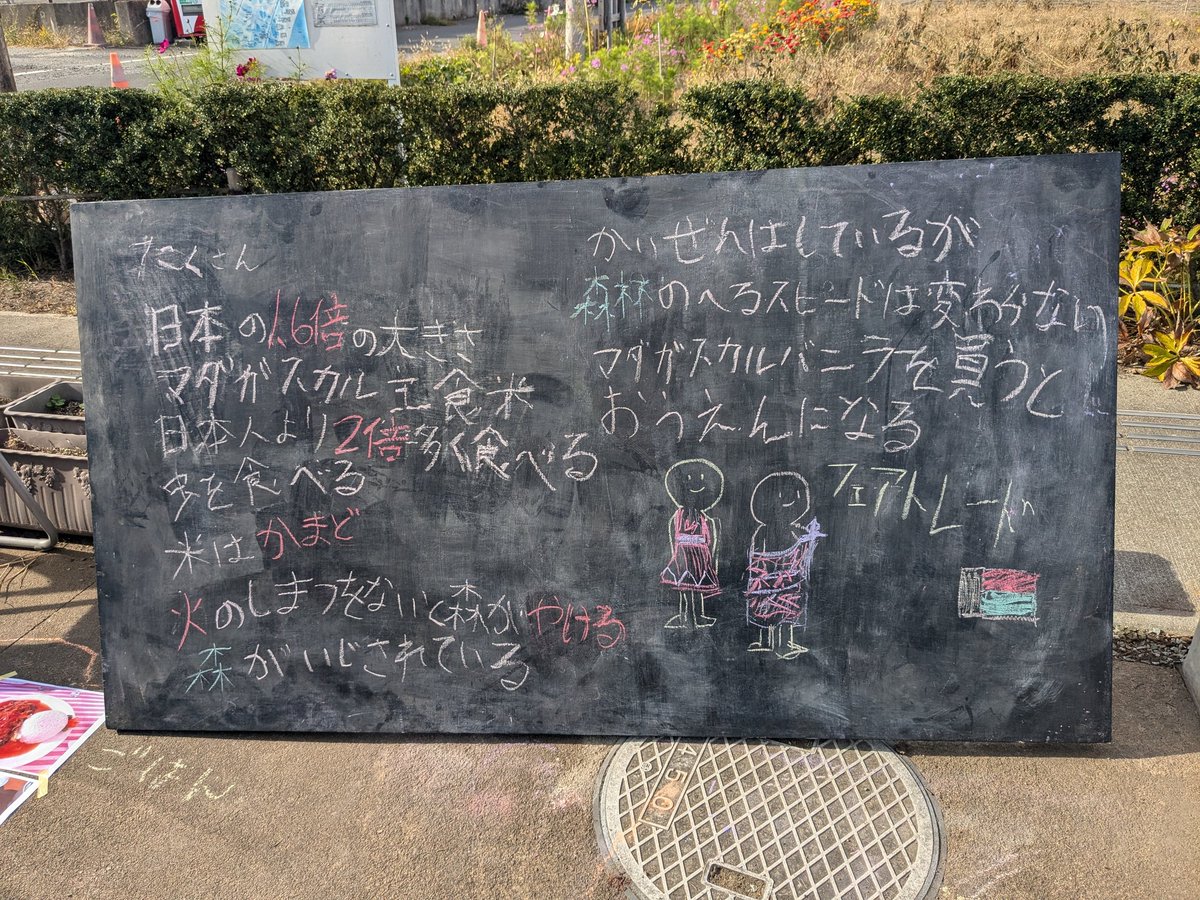 cntryprk2021's tweet photo. 【実施報告】天気に恵まれ、今回の #WelcomeClub は小学生と大人20名で実施されました。講師の #白石拓也 さんは、#マダガスカル の環境の専門家です。子ども達に分かりやすく、暮らしやお米、森林破壊と保全についてお話頂きました。子ども達は、聞いたお話しを黒板とイラストにまとめてくれました！ https://t.co/rXT2QhOCVN
