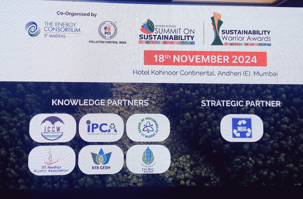 SustainableIITM's tweet photo. The stage is set at #Summit on #Sustainability and we are here as #knowledge_partners

#changebeginswithus https://t.co/EVfHUCRrDG