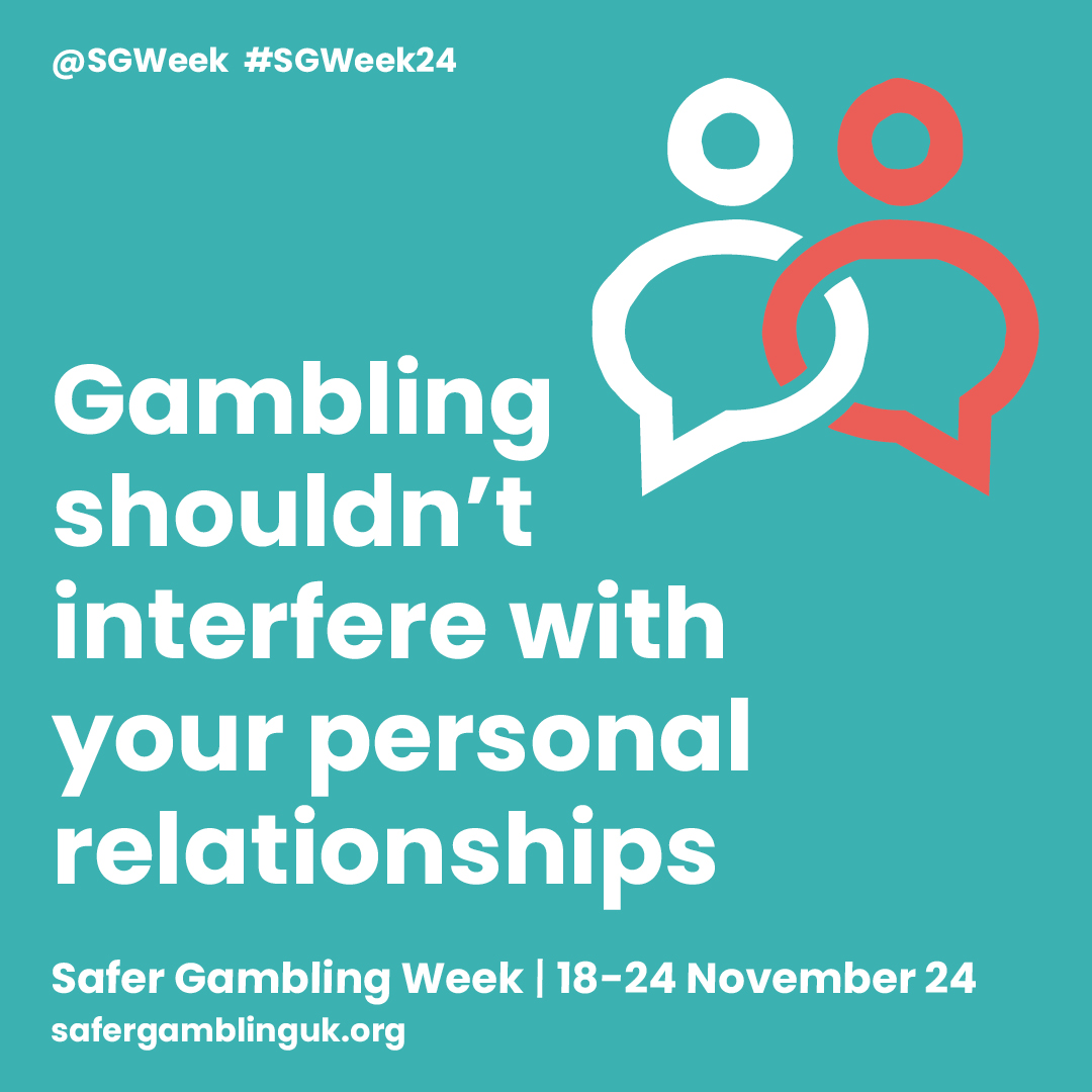 Gambling shouldn't bleed into your personal relationships.

If gambling is causing these relationships to suffer, this may be a sign of a greater problem.

You can call the National Gambling Helpline on 0808 8020 133 if you need advice or support.