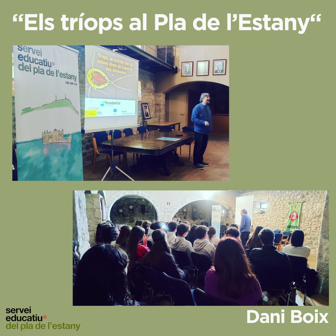 Dijous, l’alumnat de les optatives de ciències i biologia de 4t d’ESO van fer una visita al Museu de la Història de Fontcoberta, on van assistir a la Xerrada “Els tríops al Pla de l’Estany“, a càrrec d’en Dani Boix, i una sortida fins a la platja d’Espolla.