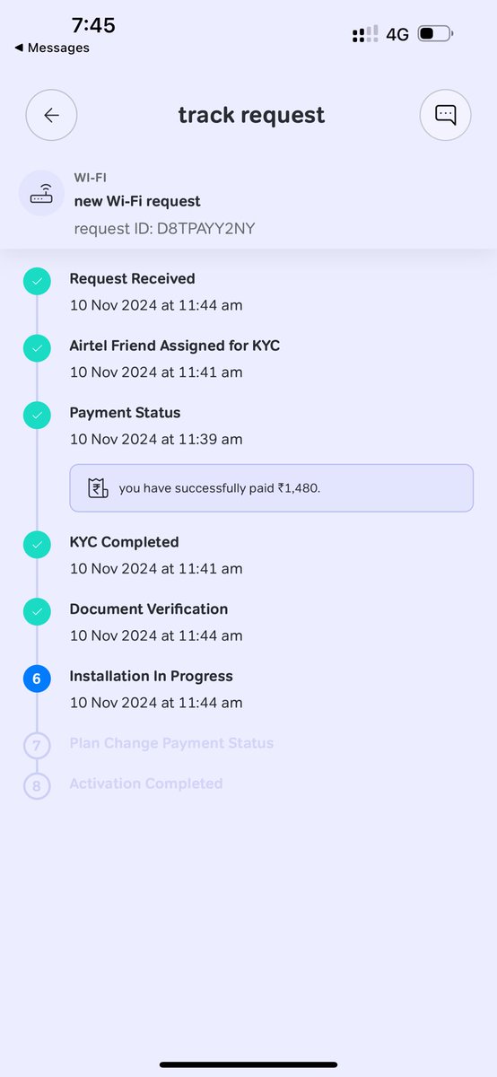 ThrinathReddy8's tweet photo. @airtelindia Horrible Service 
No response from 8days https://t.co/eSkCE7moXj