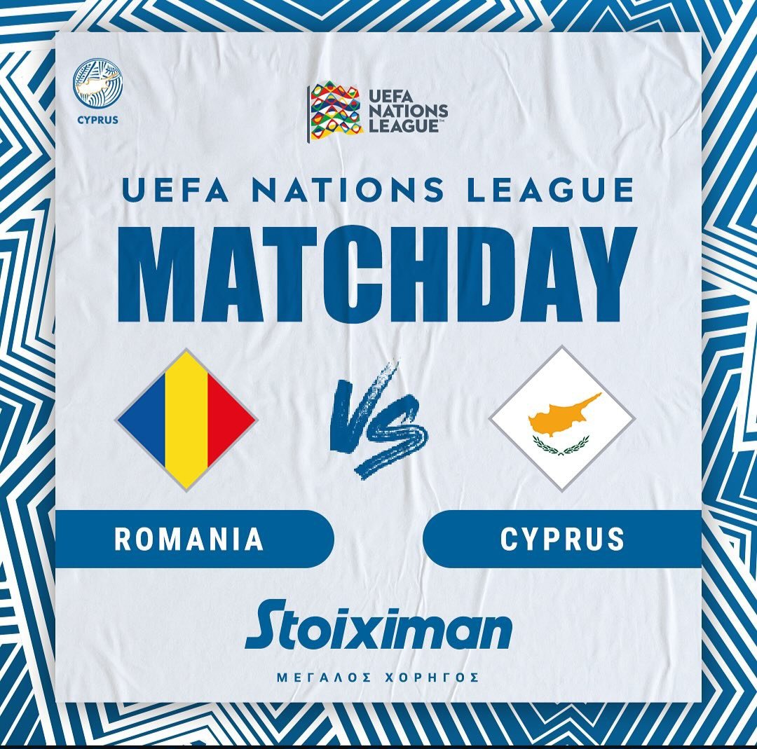 SteveKountourou's tweet photo. Final match of the Nations League for Cyprus against Romania away. Both promotion & relegation off the cards so the team can play without fear & pressure 🇨🇾
#Cyprus #NationsLeague #ROMCYP https://t.co/NGSJbRvu7q