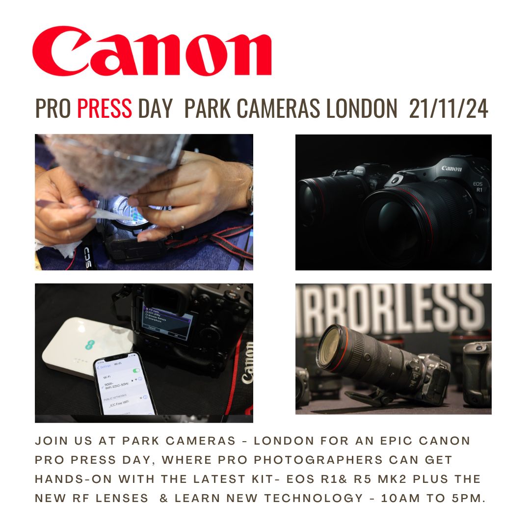 JakkiMoores's tweet image. Join us this Thursday at Park Cameras - London Store for our Pro Press Day with lots of new exciting kit.
For sensor cleans please book on-line link below as spaces limited eventbrite.co.uk/e/108294177098… @ParkTweets see you there 😀📸