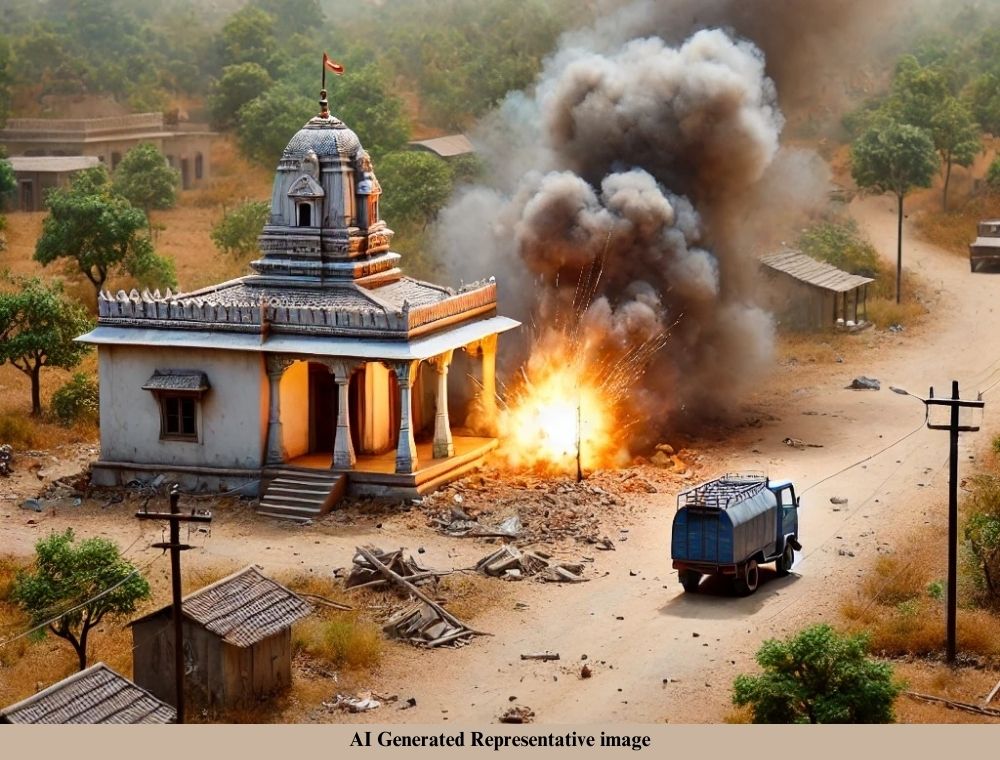 Hyderabad_Mail's tweet image. A bomb exploded near a temple on Laxmiguda road in Mailardevpally, Hyderabad on Monday. The temple priest was seriously injured in the explosion and has been shifted to a hospital. Further details are awaited. #bombexplosion #Laxmiguda #Hyderabad #Mailardevpally