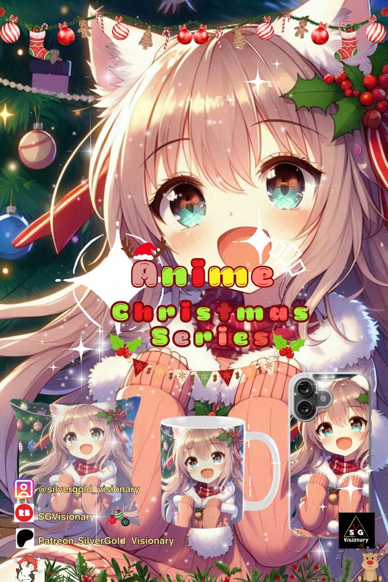 SGoldVisionary's tweet photo. 🎄 Season's Greetings! 🎁

Find perfect gifts in our Christmas Anime Series!
Shop now: https://t.co/2NLzeB7bhV

Thanks for the love and support! 😍
#ChristmasDecor #GiftForHer #CuteGiftIdeas #MagicalWorld #AnimeFans #Cup #Stickers #AnimeGirl #SantaGirl #WallArt https://t.co/vuKbs6A6wd