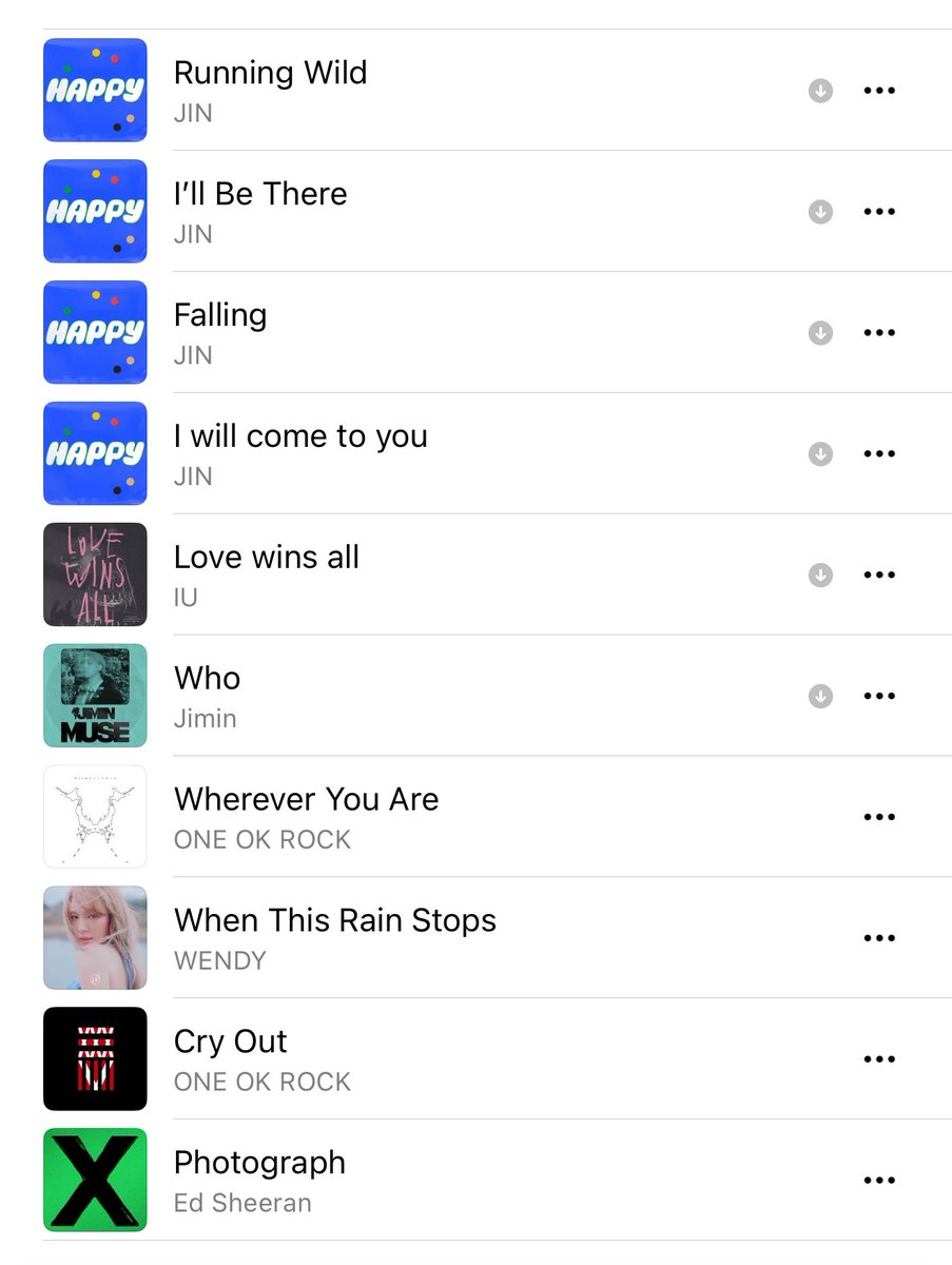 diamondjinbr's tweet photo. 🎧 Playlist de Jin via Weverse Magazine

1. Running Wild - Jin
2. I’ll Be There - Jin
3. Falling - Jin
4. I will come to you - Jin
5. Love wins all - IU
6. Who - Jimin
7. Wherever You Are - ONE OK ROCK
8. When This Rain Stops - WENDY
9. Cry Out - ONE OK ROCK
10. Photograph- Ed Sheeran 

#Jin #방탄소년단진