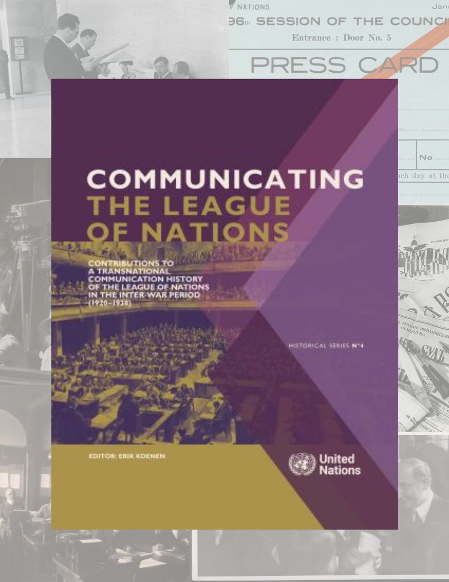 UN Library&Archives Geneva (@unoglibrary) on Twitter photo "Communicating the #LeagueOfNations" is the latest book of the UN Historical Series.
It covers⬇️
🕊️Collaboration of the press in the organisation of peace
🤝Open diplomacy
🗞️Geneva journalists
🎞️Cinematography
📖Available online tinyurl.com/4tmaccju or at the <a href="/UNOGLibrary/">UN Library&Archives Geneva</a>! "Communicating the #LeagueOfNations" is the latest book of the UN Historical Series.
It covers⬇️
🕊️Collaboration of the press in the organisation of peace
🤝Open diplomacy
🗞️Geneva journalists
🎞️Cinematography
📖Available online tinyurl.com/4tmaccju or at the <a href="/UNOGLibrary/">UN Library&Archives Geneva</a>!