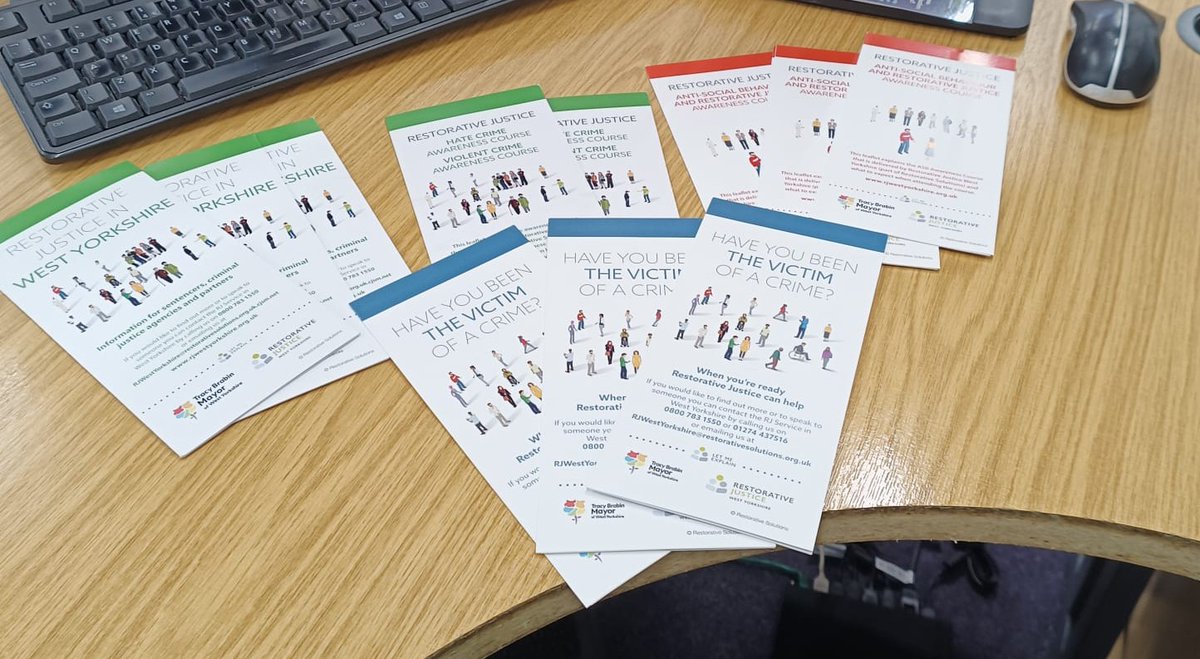 This week is Restorative Justice Week, a time to raise awareness about the practice and its benefits.

Find out more by visiting us today at Leeds #leedsmagistratescourt AM and #leedsuniversity PM handing out information.