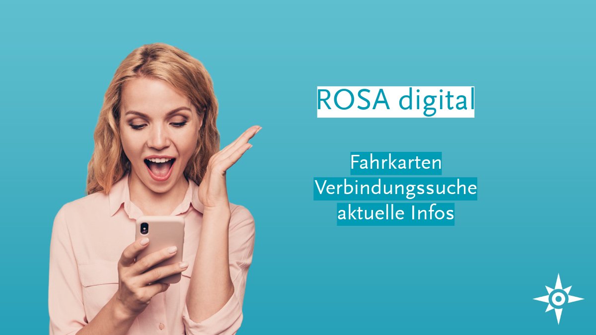 derRVHI's tweet photo. Kennt ihr schon die ROSA App? 
In der Verbindungssuche wählt ihr einfach euren Start- und Zielort aus und es wird automatisch eine Route mit der richtigen Preisstufe vorgeschlagen. 
Jetzt die App downloaden unter https://t.co/B3d8BgWCER. https://t.co/G8EKPqJ34W