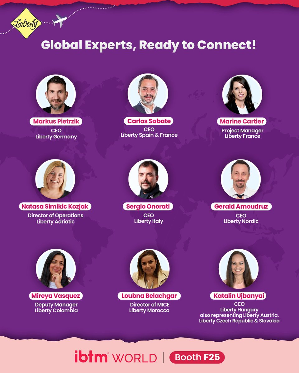 liberty_itg's tweet photo. Countdown to IBTM Barcelona 2024! 🗓️ Meet Liberty at Booth F25, Nov 19-21, for cutting-edge MICE solutions & networking. https://t.co/UsZ5WFE6Nt
#LibertyAtIBTM https://t.co/HiM55aH1O9