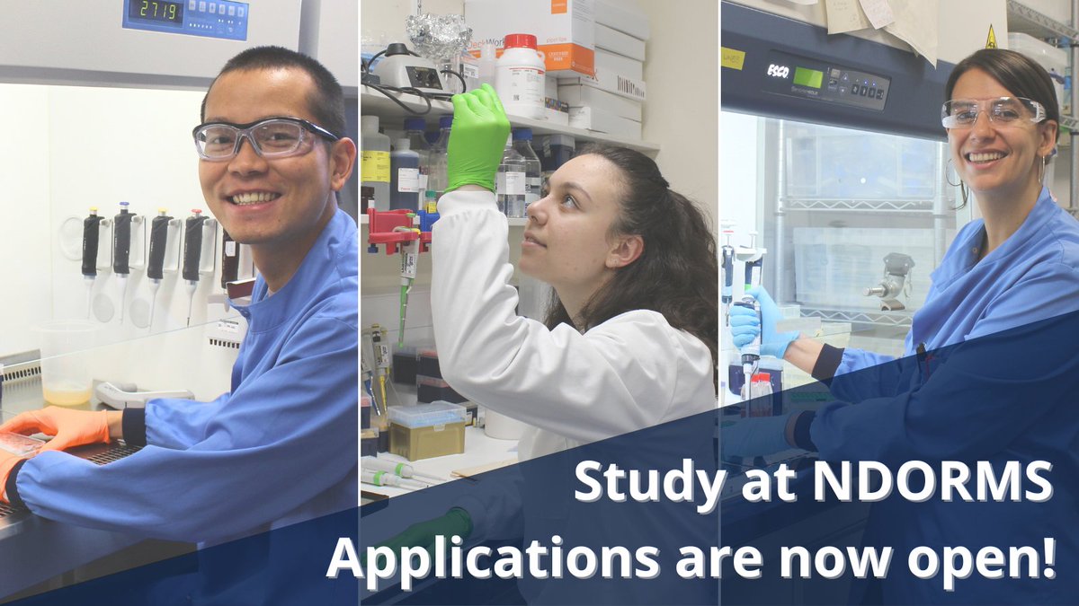Applications are open to study at NDORMS next year! Find out more on our website. ndorms.ox.ac.uk/study