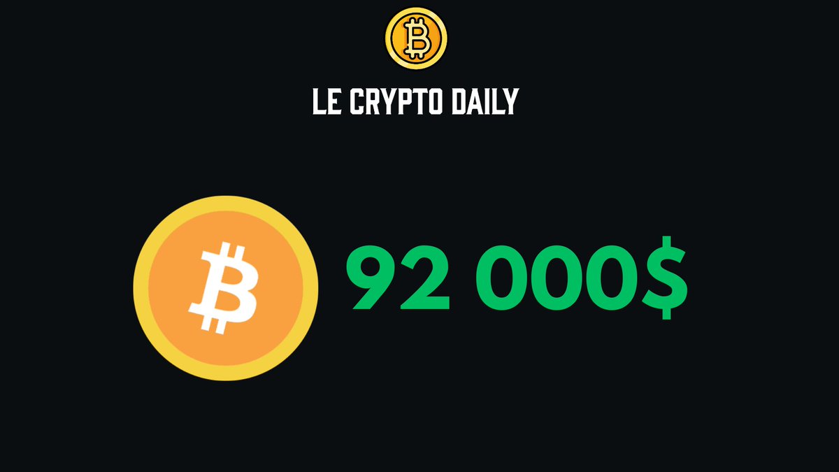 🔴 92 000$ #Bitcoin