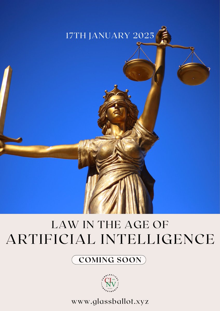 Glass_Ballot's tweet photo. Artificial Intelligence will revolutionize the Legal Industry. 

Each year, thousands of students in Kenya pursue their undergraduate studies in law, and thousands more graduate with a degree in law or a diploma from the Kenya School of Law. 

@CandlestickInv1 https://t.co/1c5LAPfivM
