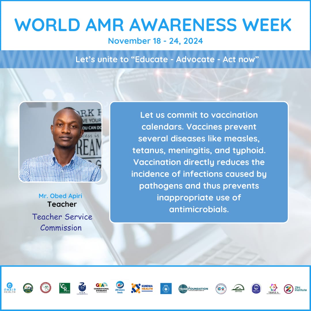 🛡️ AMR doesn’t wait, so why should we?
Every vaccine administered brings us closer to a future free from infections caused by resistant microbes. Take a stand this World AMR Awareness Week! 
@AMRNow
#AfricaWAAW24
#AMRActionNow #PublicHealthMatters #VaccinationForAll
