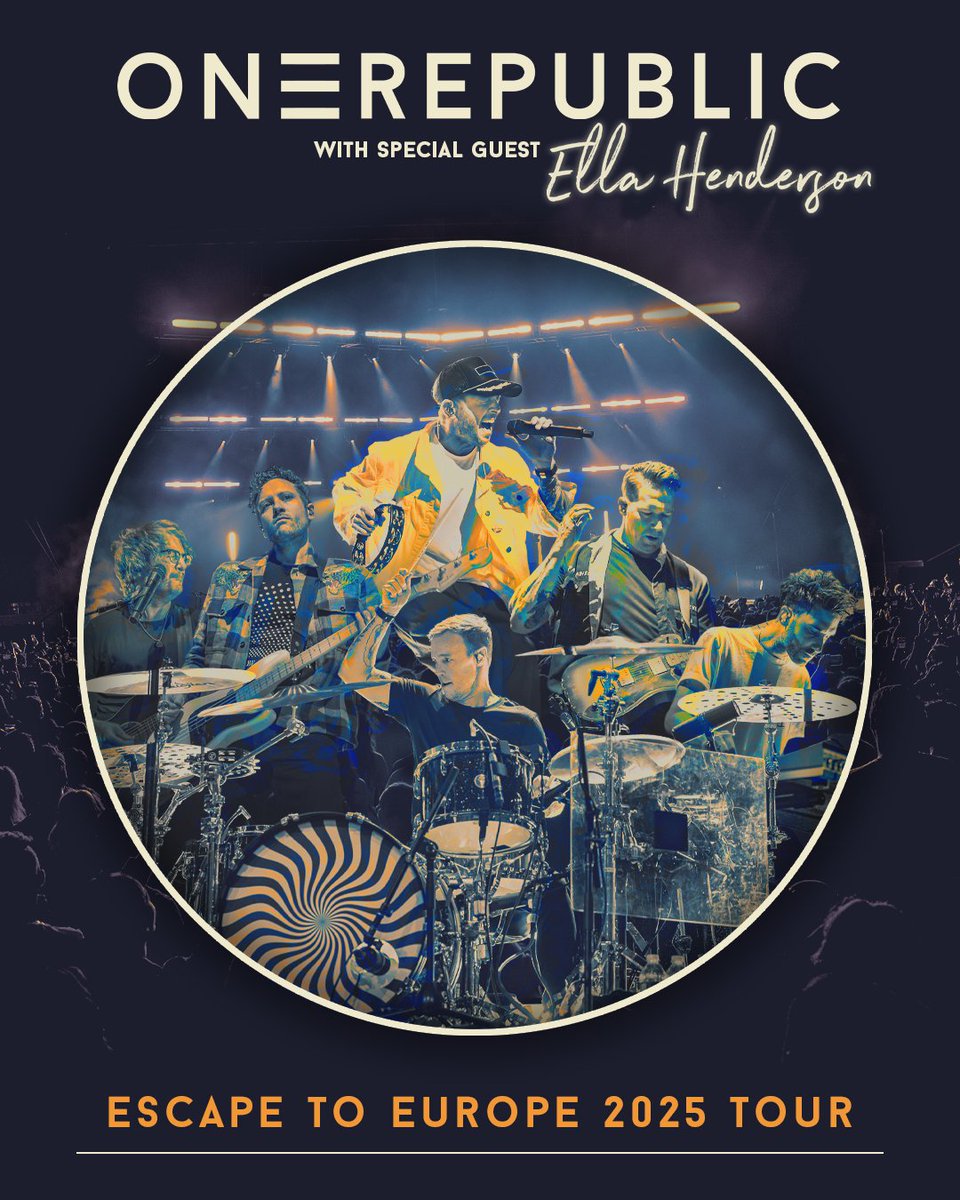 OneRepublic's tweet image. Europe, we're coming back! Tickets for our 2025 EU + UK tour go on sale Friday but you can get yours early in the fan presale starting TOMORROW at 10am local. Sign up to get the presale code at onerepublic.com/tour/