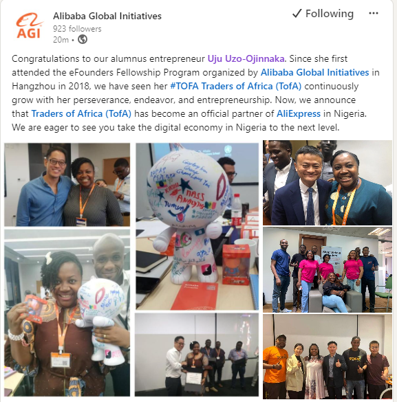 tofadotcom's tweet image. Thank you, Alibaba Group, for trusting our vision as we work together to advance the digital economy in Africa. 🚀 #TOFA #Aliexpress #Partnership #Tofamarketplace #MondayMotivaton