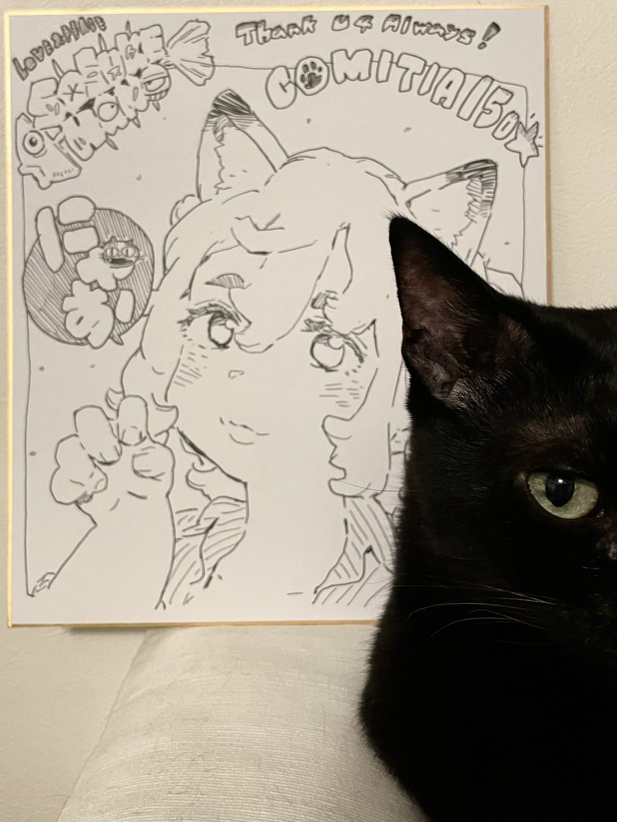 @sosuke_hano 葉野先生
色紙、超絶可愛いです🐈‍⬛にゃ! 