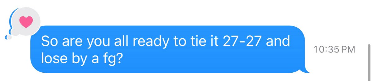 Just can’t make this up. I sent this text an hour and a half ago… I can’t begin to explain how sickening it is to be a Bengals fan week to week.