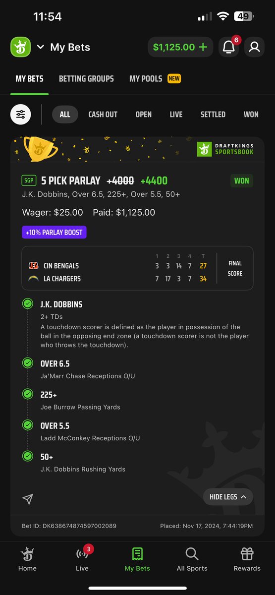 wicho2ski's tweet photo. @CodyBrownBets didn’t really tail you tn but felt like I had to share this one 🤩🤑 https://t.co/OAIjGoHRwv