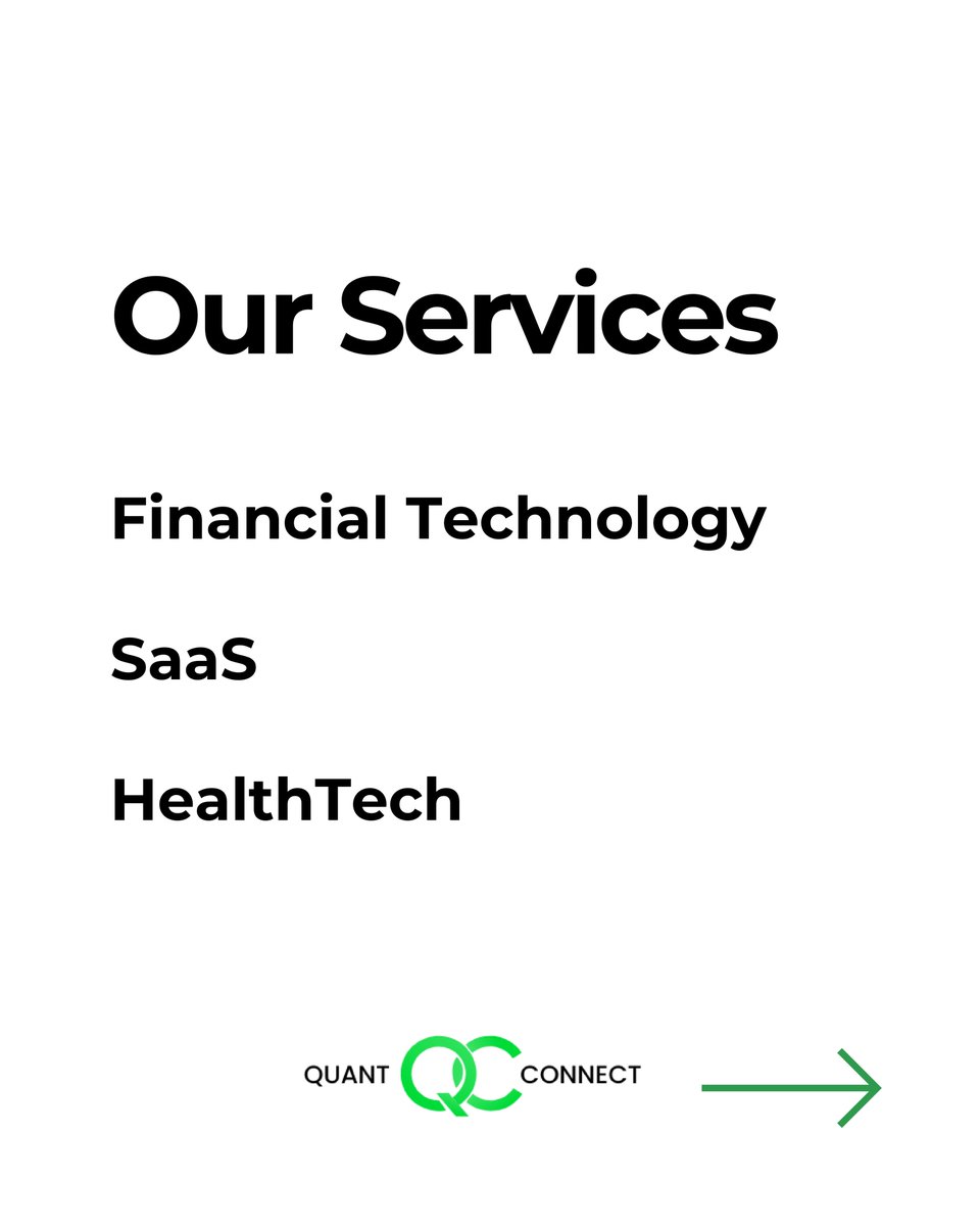 QuantConnect_'s tweet photo. At QuantConnect Consulting, we’re thrilled to announce  our commitment in the staffing and recruitment industry as we continue to navigate the dynamic realms of Technology and FinTech. 
#Recruitment #Executivesearch #Fintech #HealthTech #Technology https://t.co/uEZ3xAd1Si