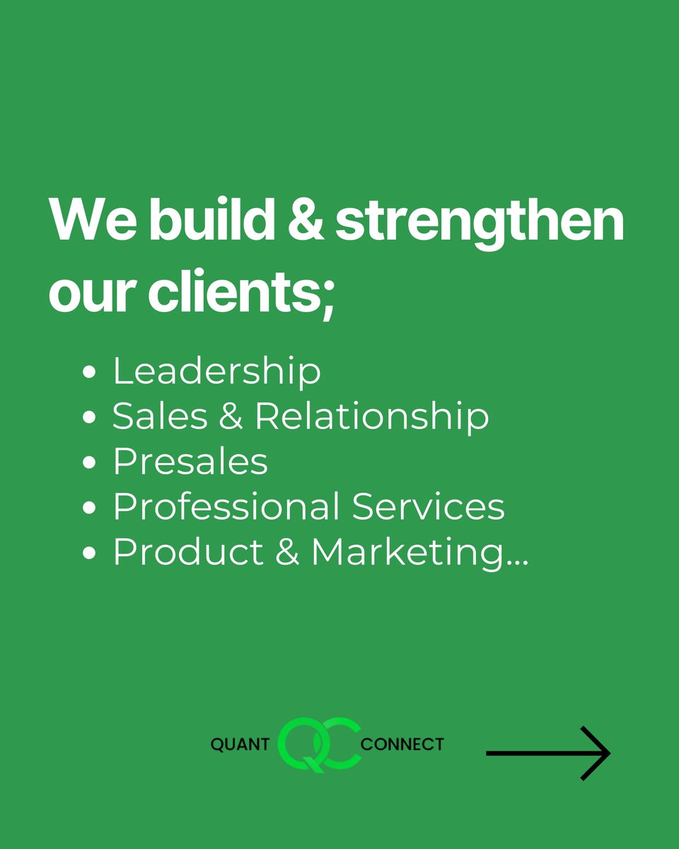 QuantConnect_'s tweet photo. At QuantConnect Consulting, we’re thrilled to announce  our commitment in the staffing and recruitment industry as we continue to navigate the dynamic realms of Technology and FinTech. 
#Recruitment #Executivesearch #Fintech #HealthTech #Technology https://t.co/uEZ3xAd1Si