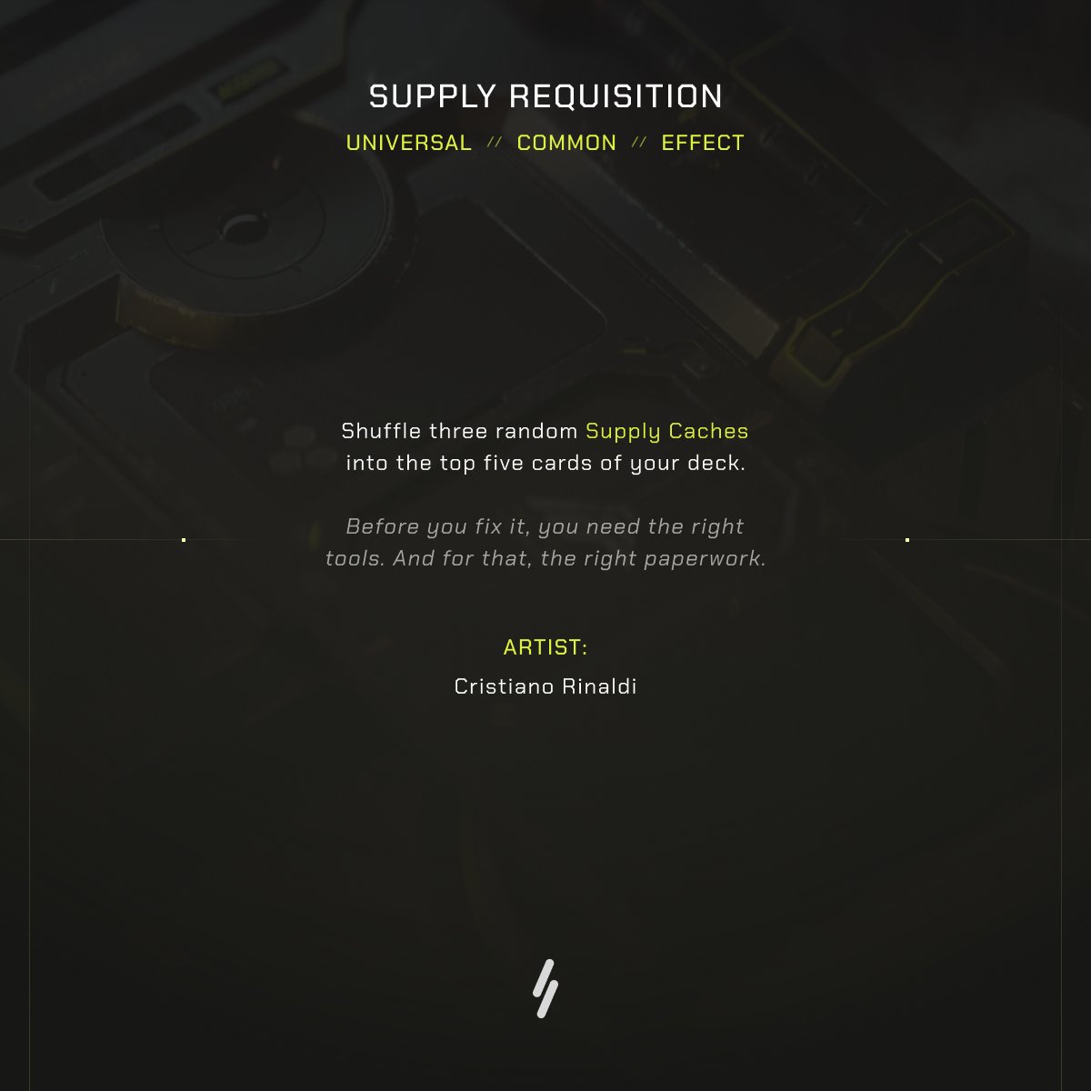 TILT_penzoken's tweet image. NEW CARD REVEAL for PARALLEL TCG's upcoming expansion set, AFTERMATH!

Supply Requisition
Aftermath drops Nov 23rd, 2024

RT this post and follow
@OneTurnTILT and @ParallelTCG
for a chance to win an Aftermath pack!
❤️//