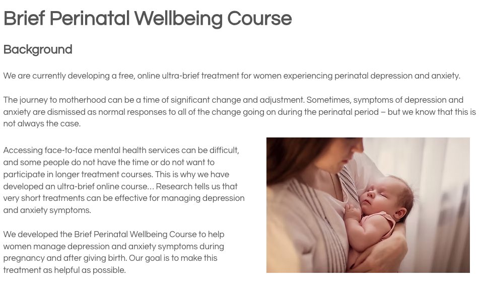 eCentreClinic (@ecentreclinic1) on Twitter photo APPLY NOW | This #perinatal #mentalhealth week we're accepting applications for our Perinatal Single Session Course, an ultra-brief #online #CBT based program for new & expectant mums to help manage #anxiety & #depression. 👉   
ecentreclinic.org/perinatal-sing… 
<a href="/LiptemberFdn/">Liptember Foundation</a> 
<a href="/COPEorg/">Centre of Perinatal Excellence</a> APPLY NOW | This #perinatal #mentalhealth week we're accepting applications for our Perinatal Single Session Course, an ultra-brief #online #CBT based program for new & expectant mums to help manage #anxiety & #depression. 👉   
ecentreclinic.org/perinatal-sing… 
<a href="/LiptemberFdn/">Liptember Foundation</a> 
<a href="/COPEorg/">Centre of Perinatal Excellence</a>