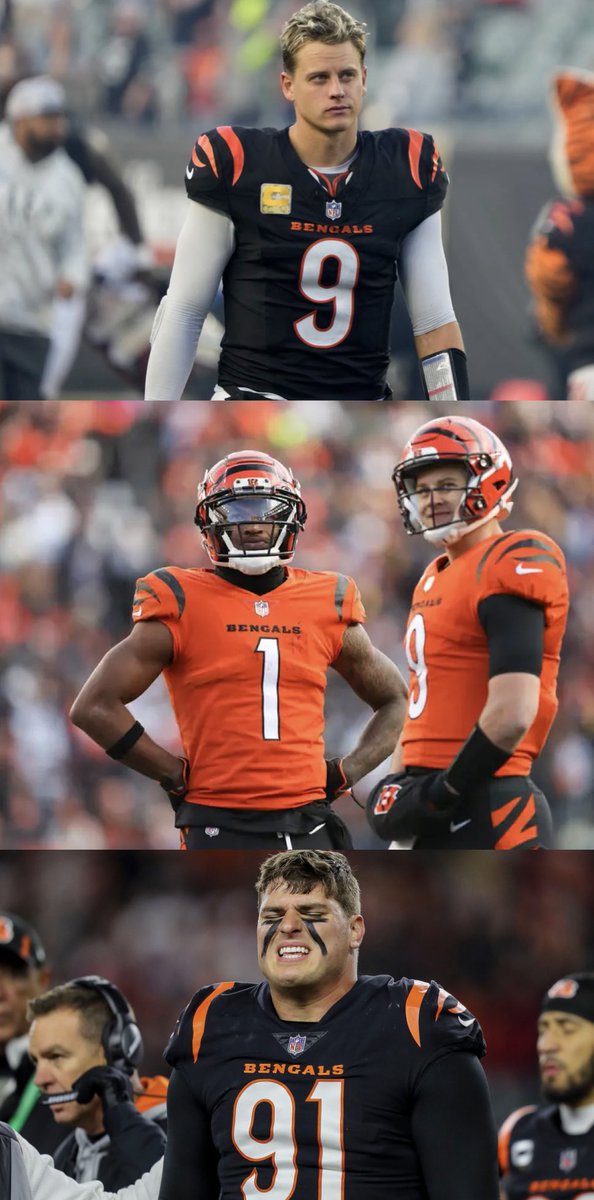MLFootball's tweet photo. WILD: THE #BENGALS ARE 4 &amp; 7 DESPITE HAVING THE LEAGUE LEADERS IN…

Passing yards: Joe Burrow
Receiving yards: Ja’Marr Chase 
Sacks: Trey Hendrickson

🤯

All three of these superstars will likely be All-Pros, Pro Bowls, and potential MVP, OPoY, and DPoY. https://t.co/IGuuqYdDQI