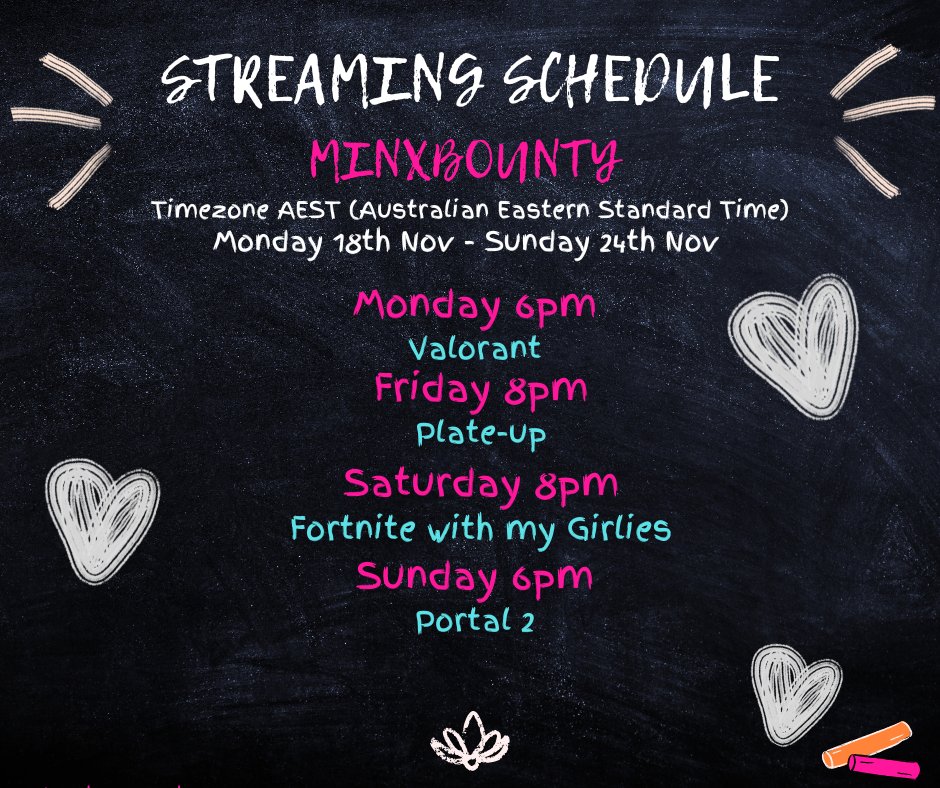 Streams that are happening this week!