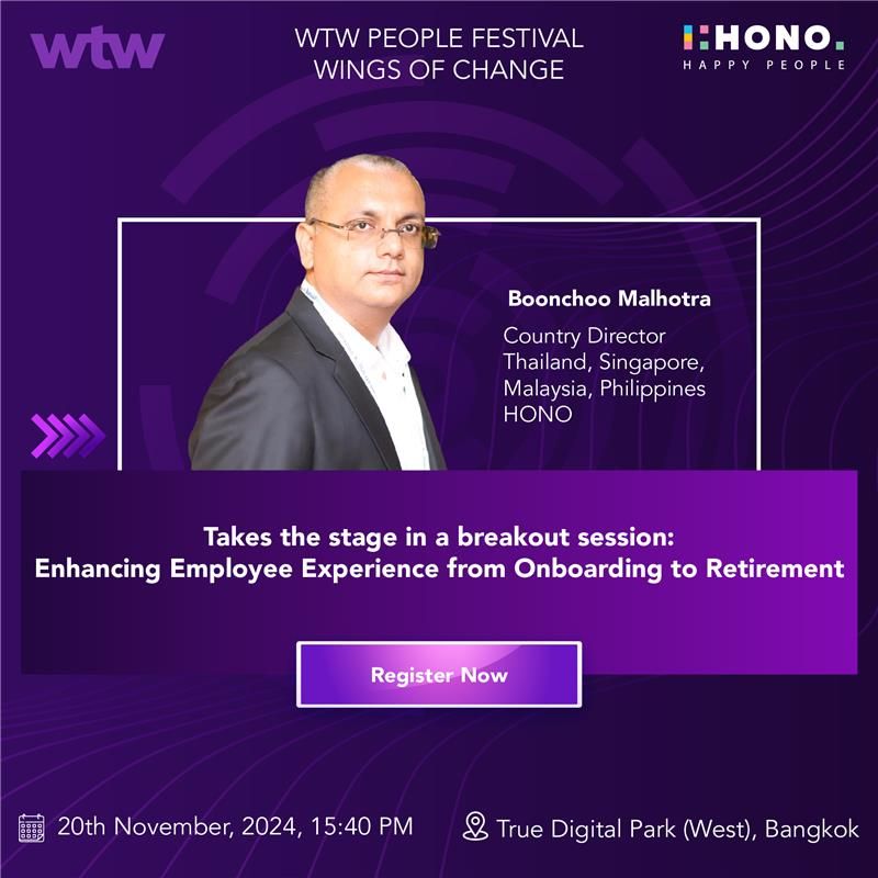 🗓️ Event Date: 20th November 2024
🕒 Time: 15:40
📍 Location: True Digital Park (West), Bangkok
🔗Learn more: hono.ai