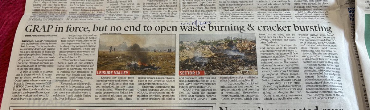 SethiRuchikaT's tweet photo. @CAQM_Official
@CPCB_OFFICIAL
@csharyana
@DC_Gurugram
@MunCorpGurugram
#Gurgaon
GRAP-4 Invoked. AQI SEVERE: Local triggers of #AirPollution !
COVID protocols enforced overnight - Why #PollutionCurbs not ENFORCED? PM2.5 a HealthHazard #NCDs #GROUP1Carcinogens
@IpsitaTOI https://t.co/S3antJvVhB