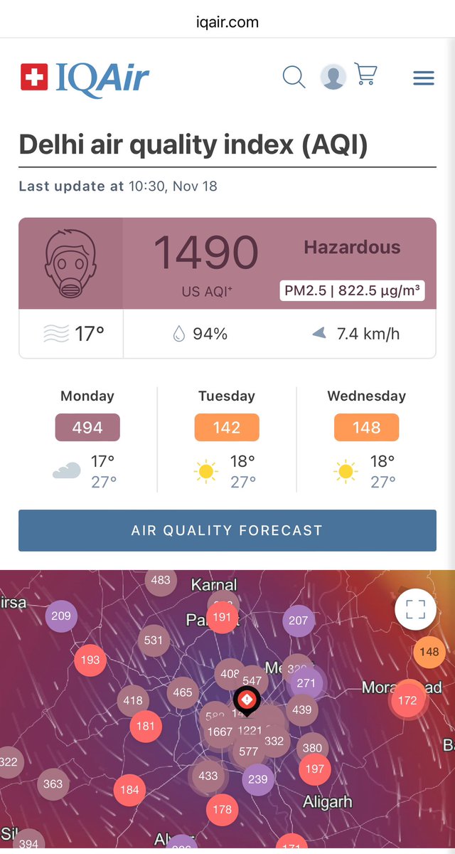 It’s no longer a concern. It’s a crisis. #DelhiPollution #AQI