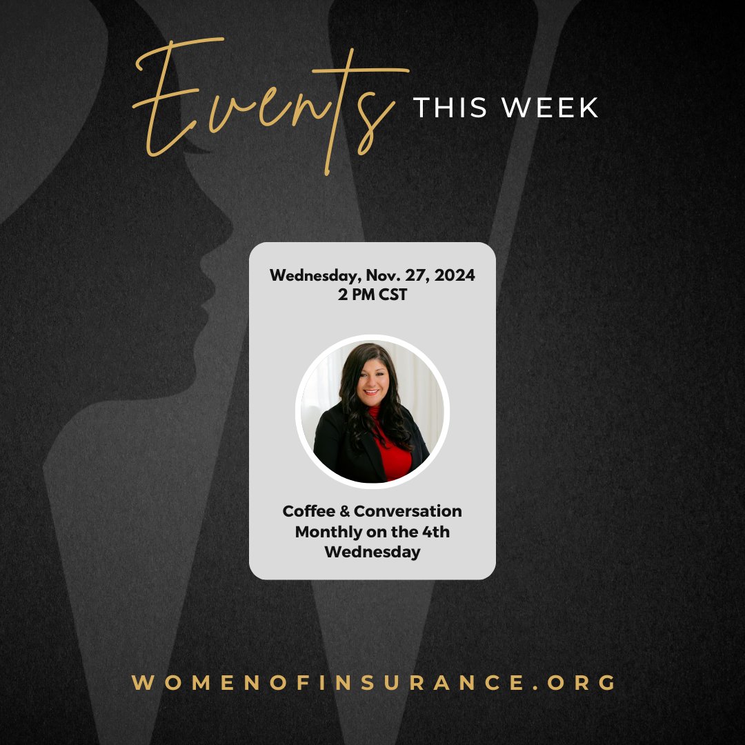 wmnofinsurance's tweet image. Save the Dates for This Week&apos;s Training and Events!
ACTIVE TRAINING MEMBERSHIP OR CHAPTER MEMBERSHIP IS REQUIRED TO ATTEND.
Visit womenofinsurance.org/membership to subscribe or apply for access.
#womenofinsurance #businessgrowth #recurringevents #ProfessionalDevelopment