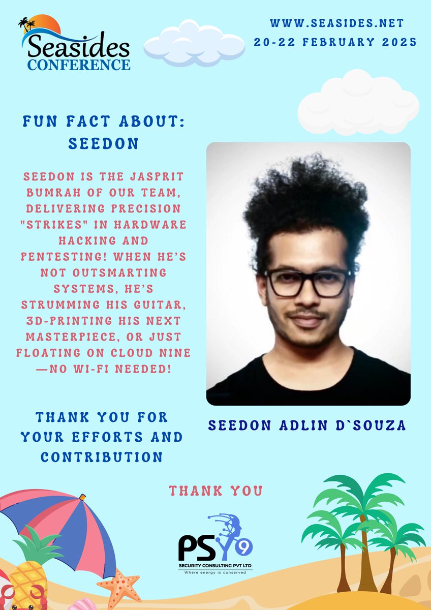 Seasides (@seasides_conf) on Twitter photo Celebrating contributions of <a href="/SeedonD/">Seedon D'Souza</a> .Our rockstar volunteer and go to person for many out of the box solutions. Thank you very much for your contributions. As always we wouldn’t have been able to achieve this without our sponsors like Thank you <a href="/khushbhatt/">Khush N Bhatt</a> Celebrating contributions of <a href="/SeedonD/">Seedon D'Souza</a> .Our rockstar volunteer and go to person for many out of the box solutions. Thank you very much for your contributions. As always we wouldn’t have been able to achieve this without our sponsors like Thank you <a href="/khushbhatt/">Khush N Bhatt</a>